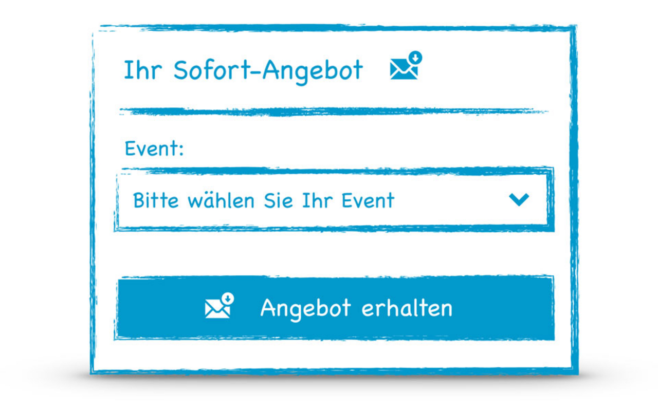 Eventmachine IQ Instant Quote für auto-konfigurierte individuelle Events - eventmachine.