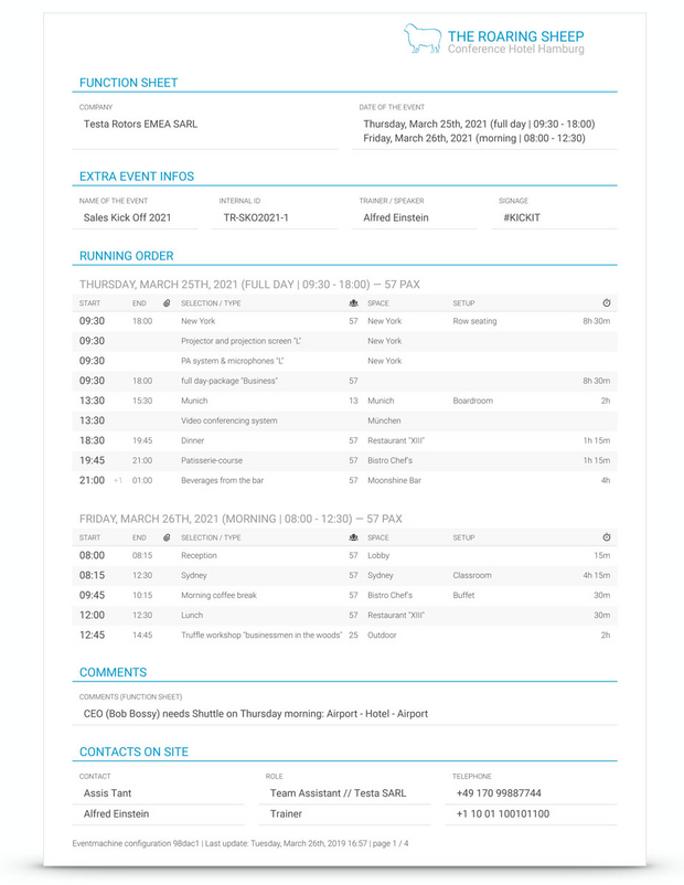 Automatically generated function sheet - eventmachine