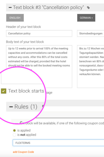 Text blocks with new smart features