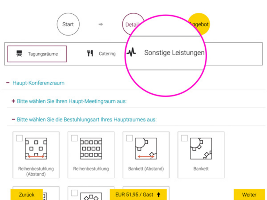 Individuelle Benennung von Bereichen