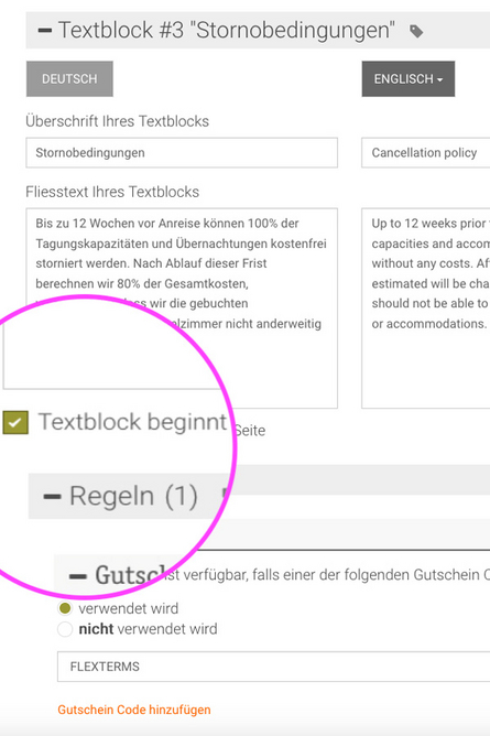 Textblöcke mit neuen smarten Funktionen