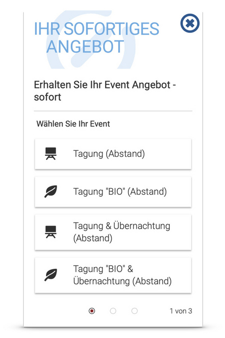 Eventmachine IQ Sofort-Angebot für individuelle Arten von Veranstaltungen Eventmachine IQ Sofort-Angebot für individuelle Arten von Veranstaltungen