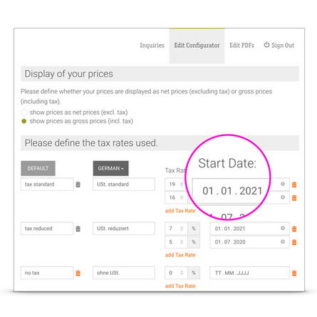 Automatically use varying tax rates