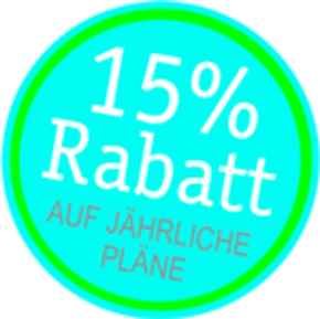 15% Rabatt auf jährliche Pläne