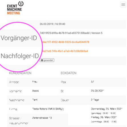 Über die IDs der Vorgänger und Nachfolger zwischen den verschiedenen Angebotsversionen wechseln - eventmachine Über die IDs der Vorgänger und Nachfolger zwischen den verschiedenen Angebotsversionen wechseln - eventmachine