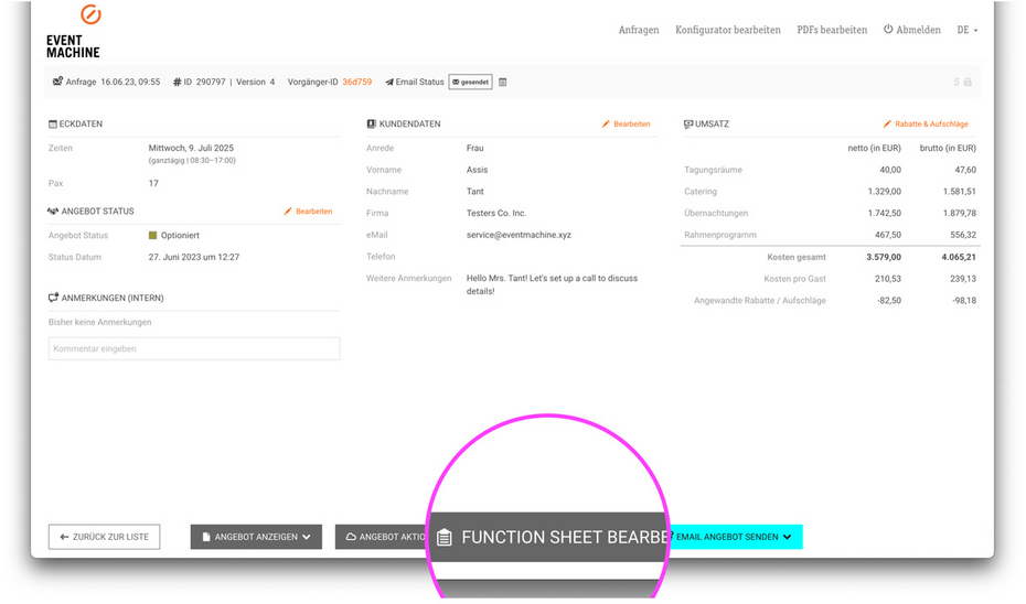 Function Sheets,  Zeitpläne & Ablaufpläne automatisieren