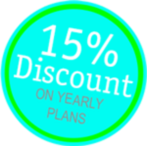 15% discount on yearly plans