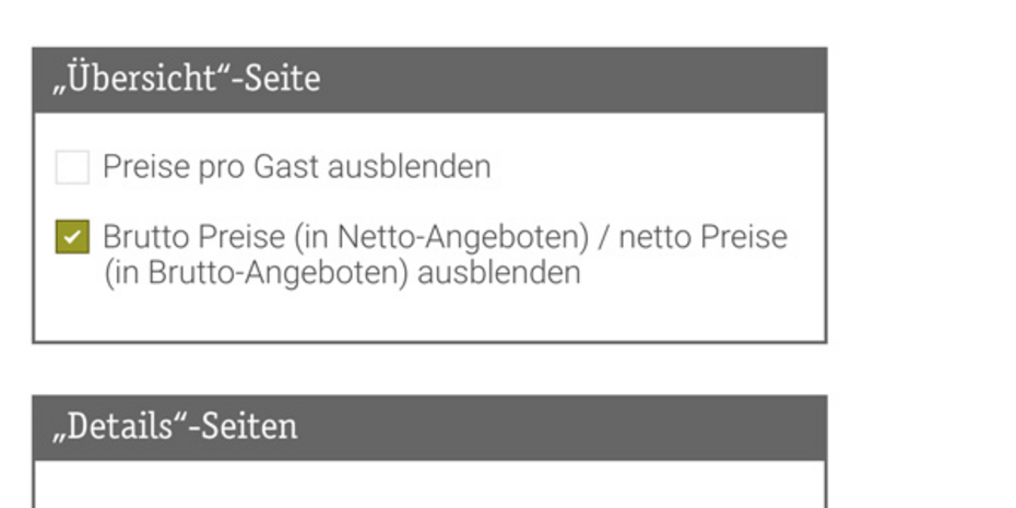 Preise in brutto oder netto wahlweise ausblenden Preise in brutto oder netto wahlweise ausblenden