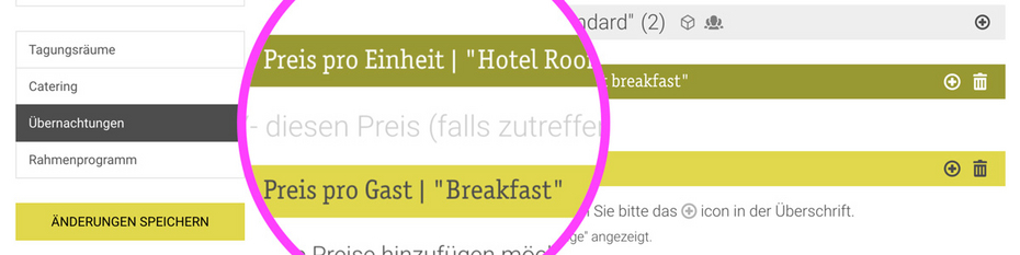 Namen für Preisarten Namen für Preisarten