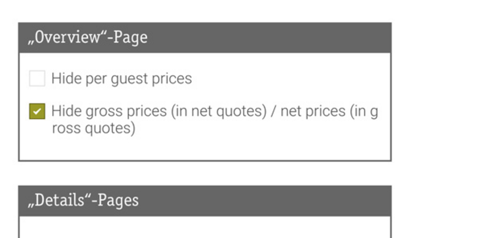Optionally hide gross or net prices
