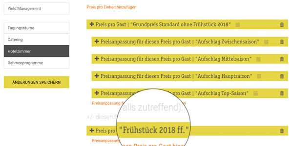 Bessere Übersicht durch Preise mit Namen Bessere Übersicht durch Preise mit Namen