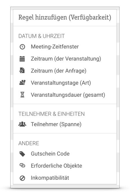Mit Regeln das Interface des Eventkonfigurators dynamisch anpassen
