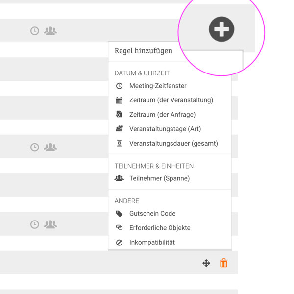 Auswahl schlüsselfertiger Regeln - Angebotsinhalte steuern & Preise justieren