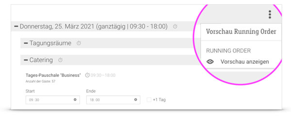 Mit der Running Order Vorschau den Zeitplan jederzeit überprüfen - eventmachine Mit der Running Order Vorschau den Zeitplan jederzeit überprüfen - eventmachine