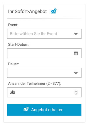 Automatisierte Event-Angebote mit dem IQ Instant Quoting Widget - eventmachine Automatisierte Event-Angebote mit dem IQ Instant Quoting Widget - eventmachine