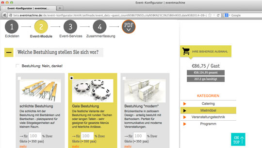 Events kinderleicht konfigurieren mit dem Online-Eventmanager eventmachine